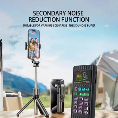 🎤 Portable Live Sound Card & Voice Changer | Multi-Functional Audio Mixer for Streaming, Gaming & Recording