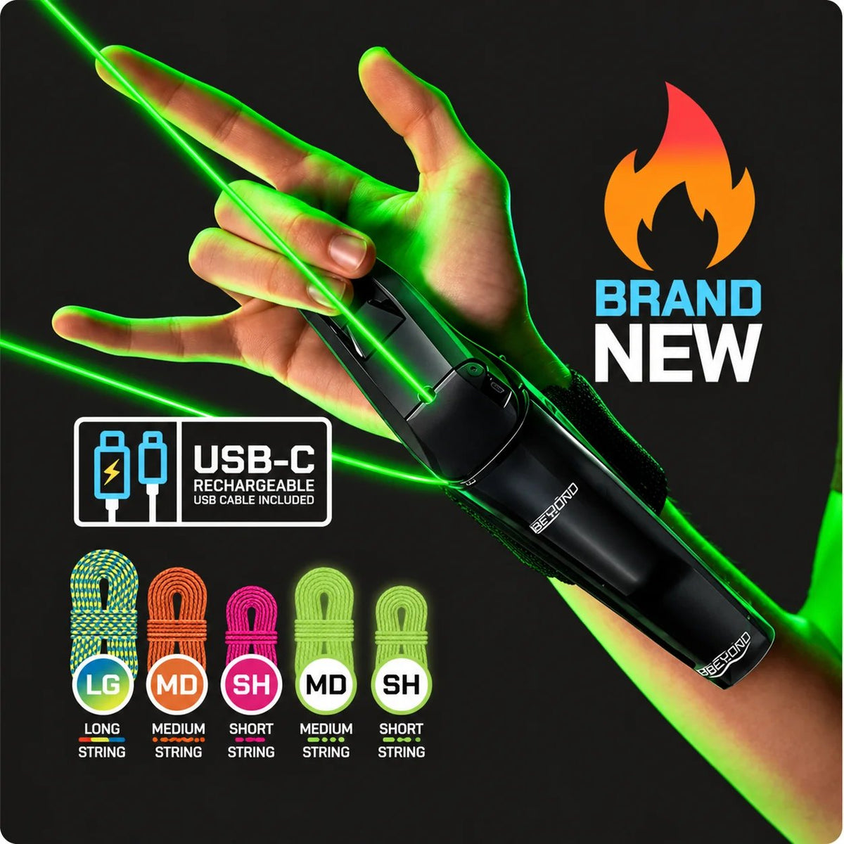 🕸️ Rechargeable Wrist String Launcher – Superhero-Style Action Toy