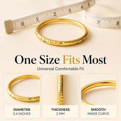 ✨18K Gold Bangle Bracelet for Women – Elegant Everyday Jewelry