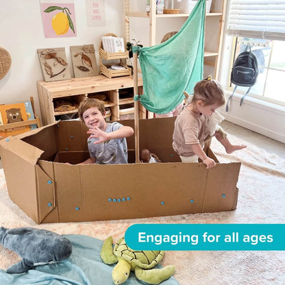 🛠️ Cardboard Construction Tool Kit – 20 Tools & 240 Reusable Screws for Kids