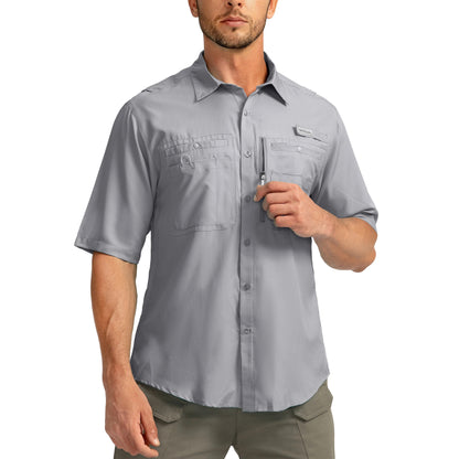 ☀️ Men’s UPF50+ Quick Dry Fishing Short Sleeve Shirt