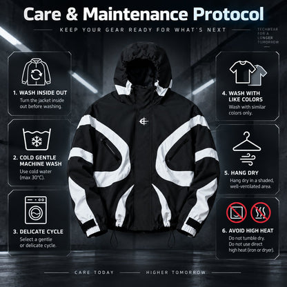 🔥Menswear Stylish Futuristic Techwear Windbreaker Coat