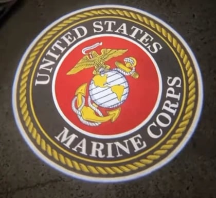 🇺🇸 HonorBeamTM Car Welcome Light | Patriotic Door Projection for Veterans & Military Families 🎖️