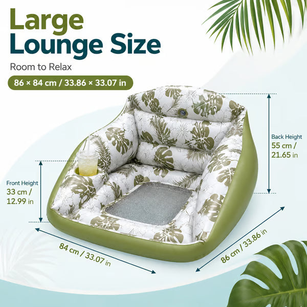 🛋️ 3-in-1 Inflatable Pool Lounge Chair