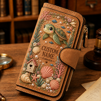 🌸 Personalized Garden Embossed Wallet - Perfect Gift For Her 🌿