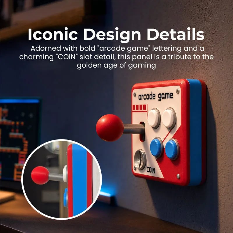 🎁Only $16.99 This Week🕹️ Retro Arcade Game Wall Switch Panel