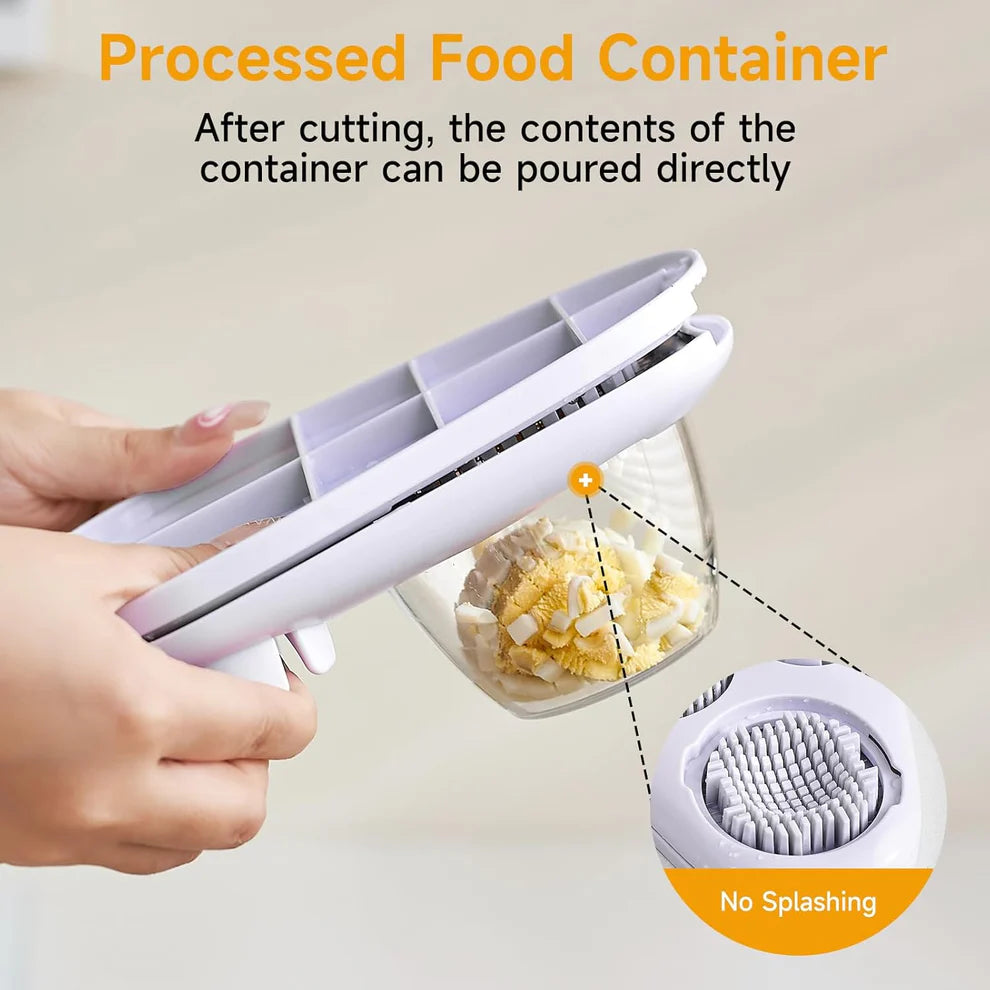 3-In-1 Egg Slicer for Hard Boiled Eggs - Stainless Steel Multipurpose Egg Cutter