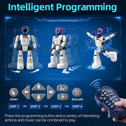 JoyStone Robot Toy for Kids, Programmable RC Robot with Voice Recording & Playback