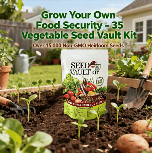 🔥LAST DAY 60% OFF🥦Ultimate Survival Seed Vault (15,000+ Seeds) | 35 Variety Pack🌿|