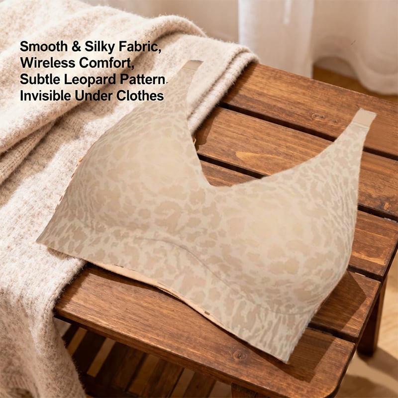 🏆🔥Super Firming Leopard Print Jelly  Bra | Women Wirefree Bras 👍No More Sagging Breasts