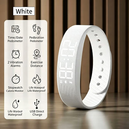 Silent vibrating alarm clock – features two vibration intensity levels.