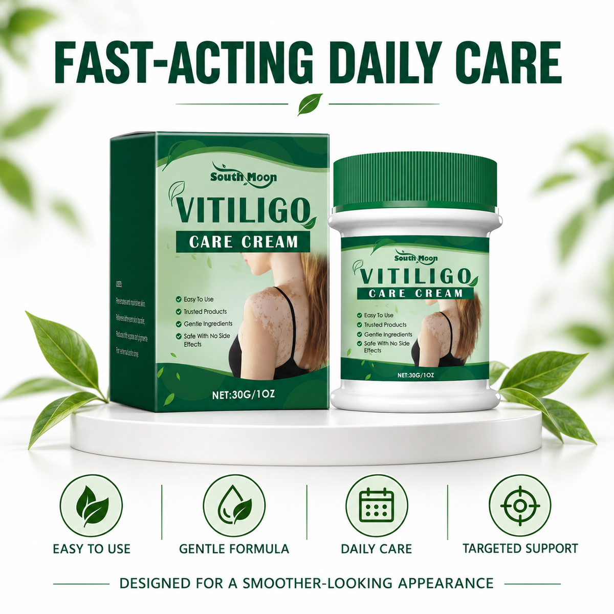 Herbal Vitiligo Cream&Bring Your Natural Skin Tone Back in 7 Days.