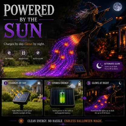 Last Day 50% OFF - Witch’s Magic Trail™ ✨ Solar Fiber Optic Yard Light