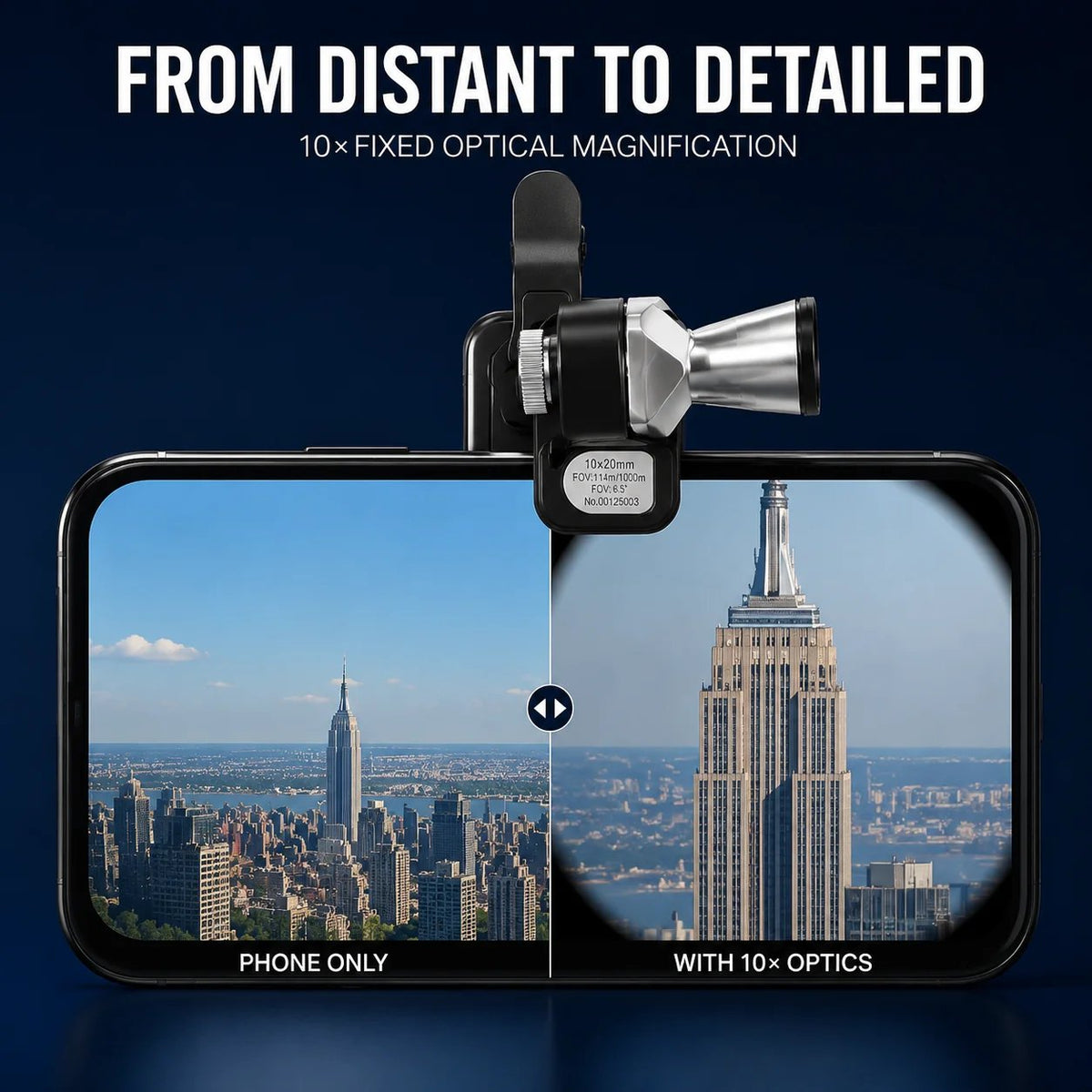 🔥 🔭 10×20 Mini Monocular Phone Telescope – Pocket Long-Distance Viewer with Adjustable Smartphone Clip