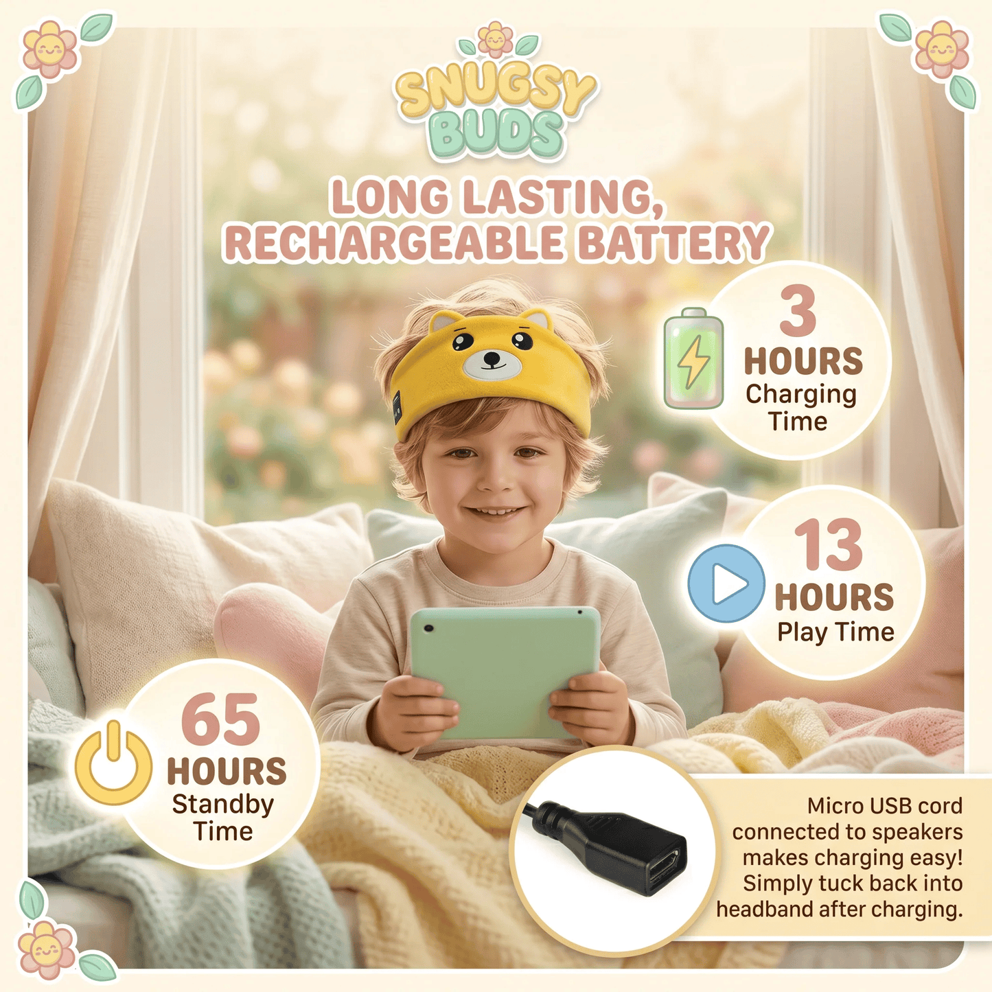 🔥HOT SALE 49% OFF🧒🎧Kids Bluetooth Sleep Mask Headband – 😴✨Super Soft Fleece With Thin Wireless Music Speakers for Travel Nap Bedtime