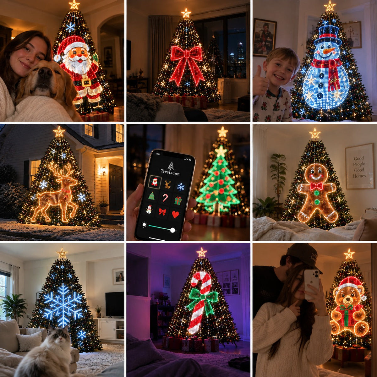 🎄✨Smart RGB Christmas Tree Waterfall Lights | DIY Patterns, Music Sync & App Control