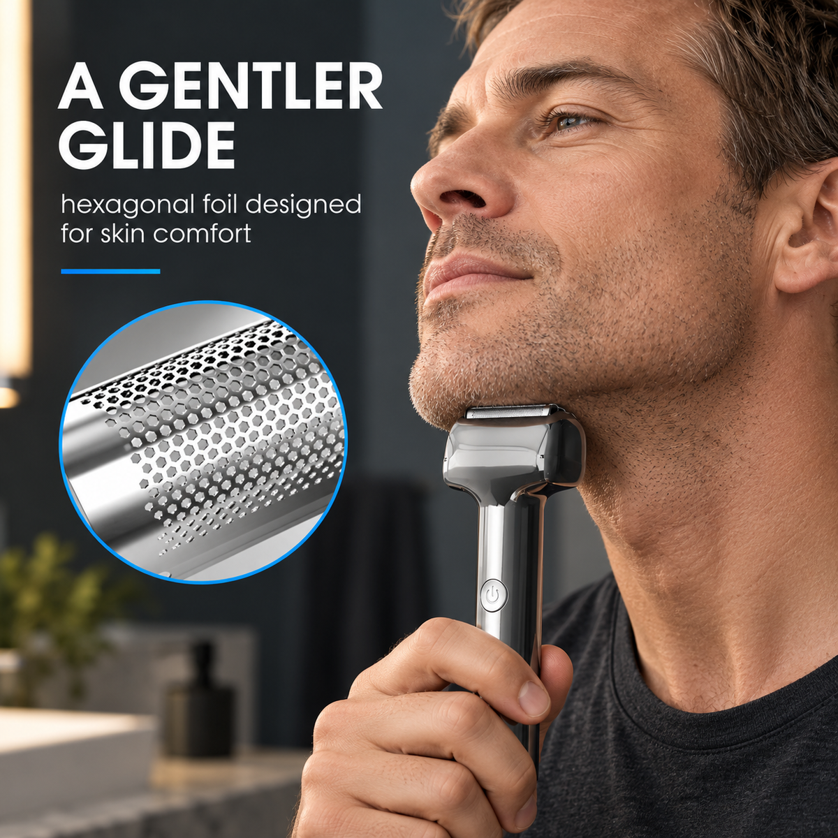 Men's Rechargeable Foil Electric Shaver – Wet & Dry Cordless Razor