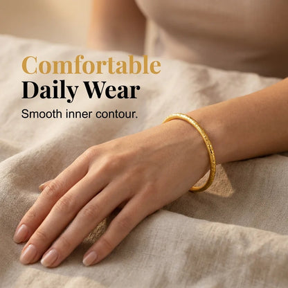 ✨18K Gold Bangle Bracelet for Women – Elegant Everyday Jewelry