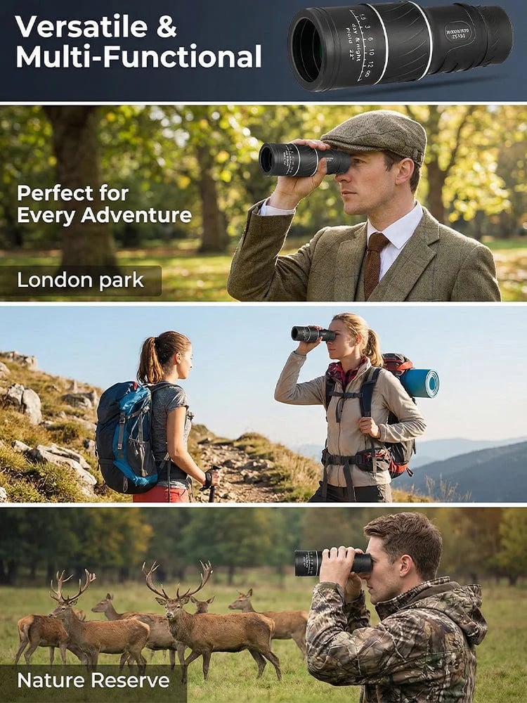 🔥Used by American Mountain Guides! 100x HD Monocular, IPX5 Waterproof & Fog-Proof🧭🔭