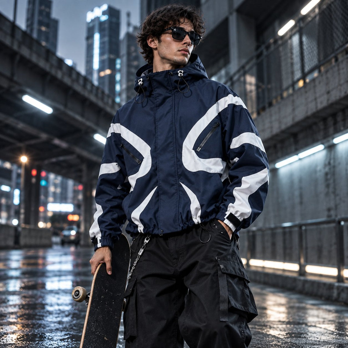 🔥Menswear Stylish Futuristic Techwear Windbreaker Coat