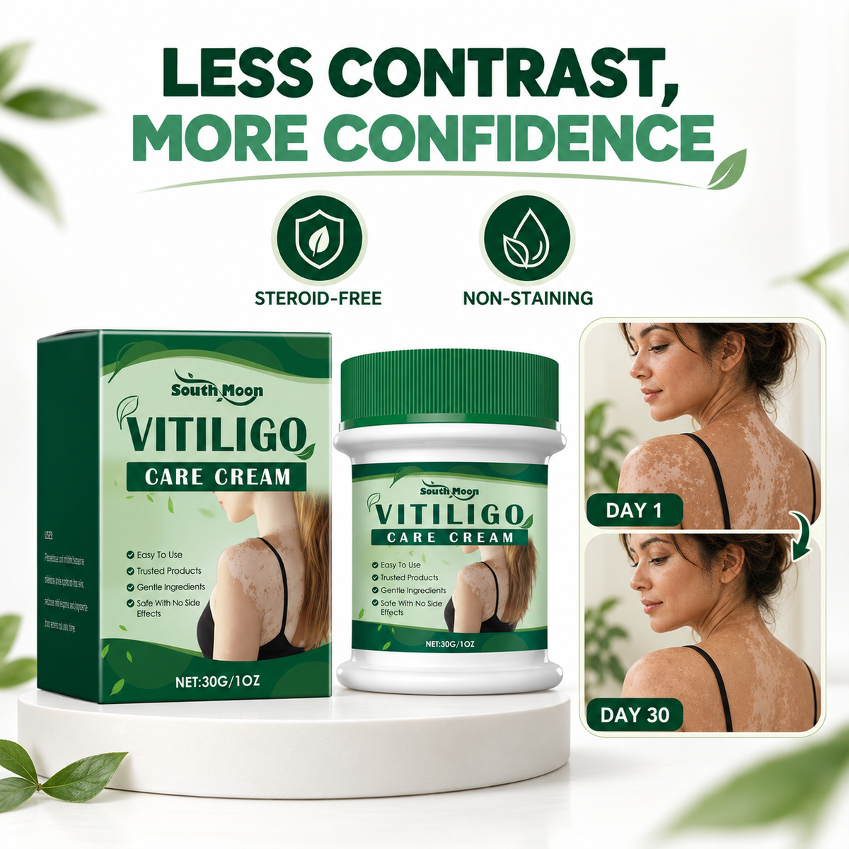Herbal Vitiligo Cream&Bring Your Natural Skin Tone Back in 7 Days.
