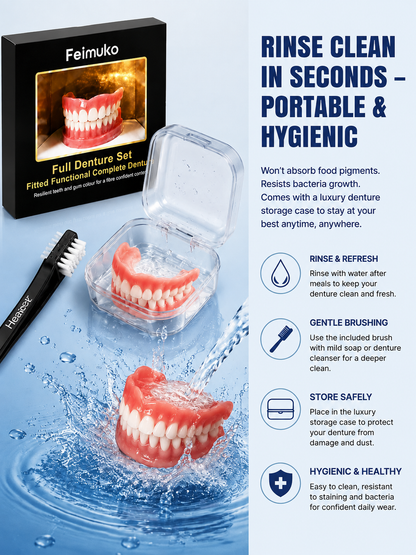 Comfort-fit decorative denture set