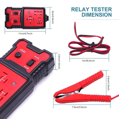 Automotive Relay Tester Tool for Summer, 12V/24V Car Relay Tester