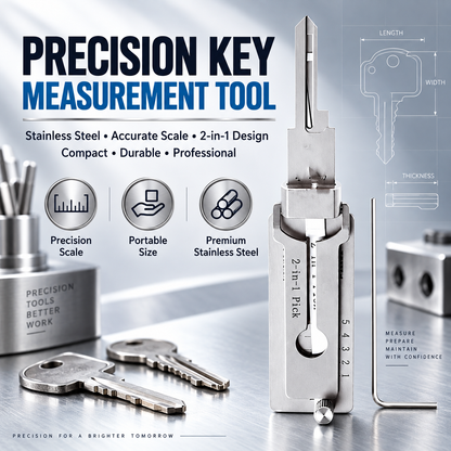 Stainless Steel Key Decoder - Professional Locksmith Tool