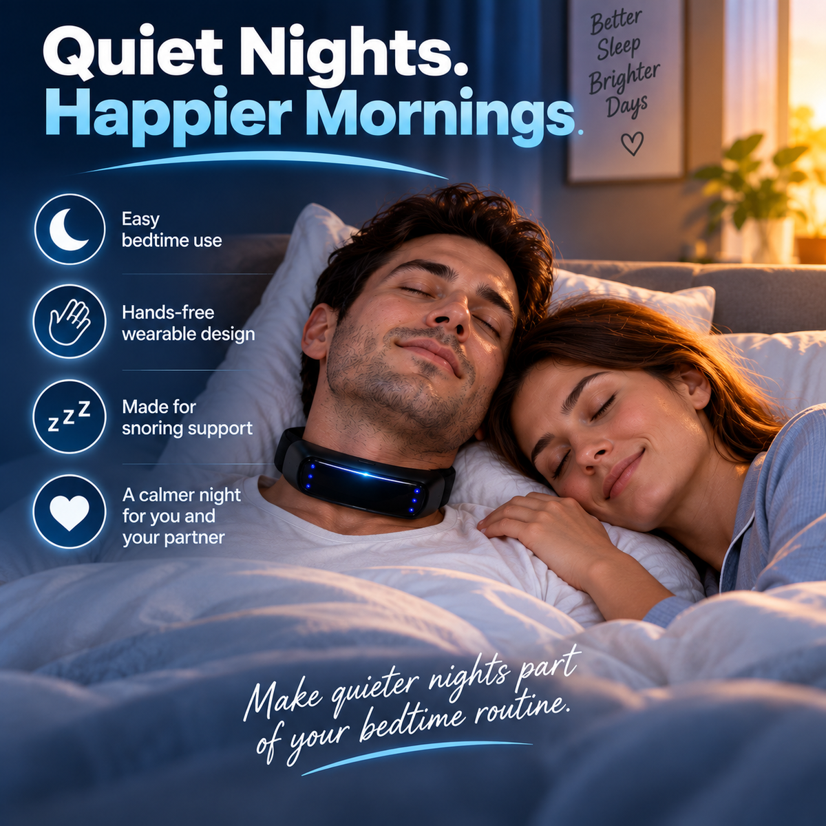 Smart Anti-Snoring Device – Simple Bedtime Snoring Support