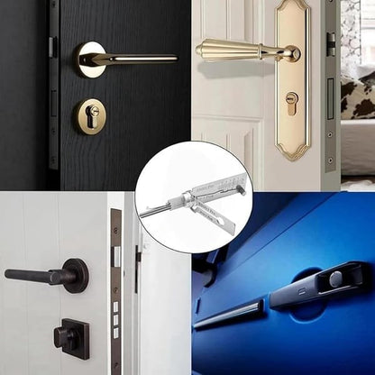 🔑2-in-1 Professional Locksmith Tool for Double Track Door Locks, Precision Lock Maintenance & Repair