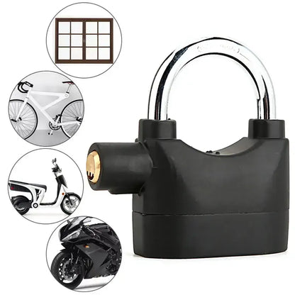 ⭐Anti-theft alarm padlock (including hasp), aluminum alloy material