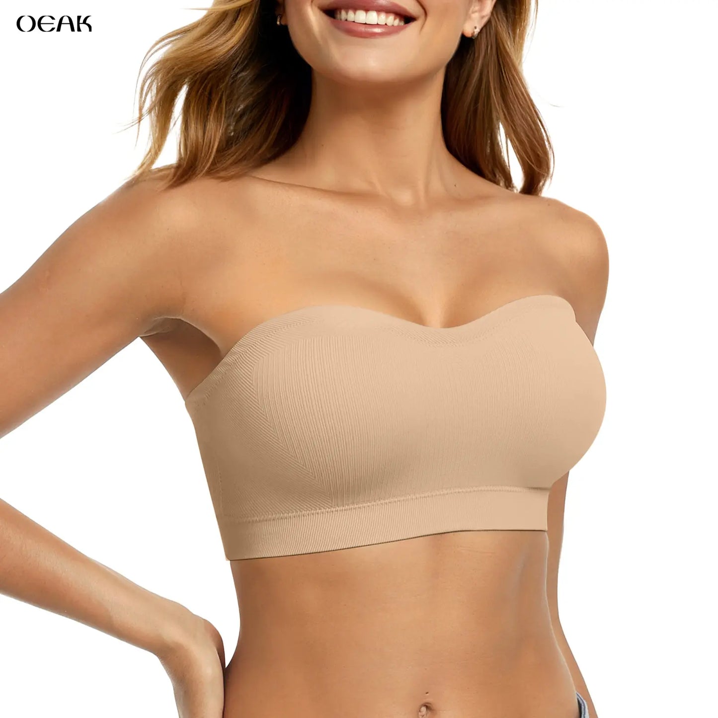 Women's Non-Slip Strapless Bra – Seamless Wireless Support