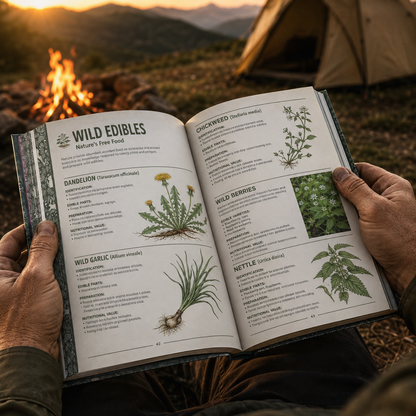 Wilderness Long-Term Survival Guide Hiking Foraging Book