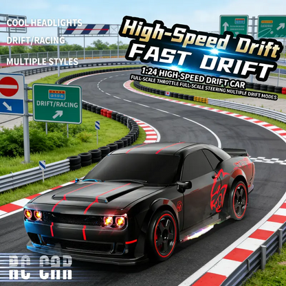 🔥 4WD RC Drift Car For Kids – 2.4GHz Remote Control Racing Car With LED Lights