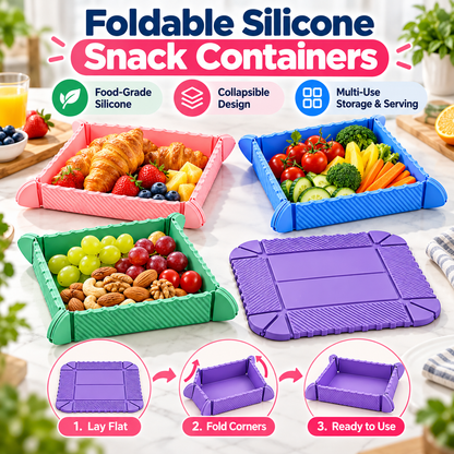 Magnetic Foldable Silicone Snack Tray – 4-in-1 Multi-Purpose Mat