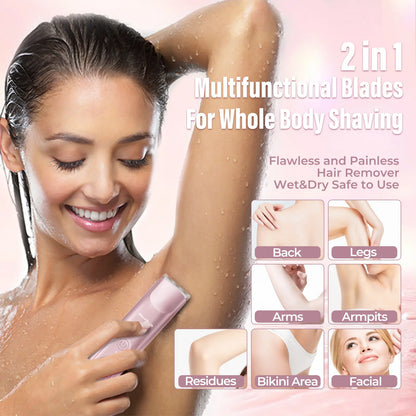 Akunbem ✨ 💖 2-in-1 Bikini Trimmer for Women – Rechargeable Shaver