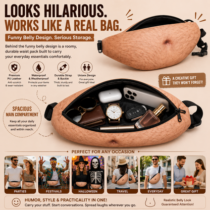 Belly Fanny Pack - Dad Bod Beer Belly Bag Waist Pack