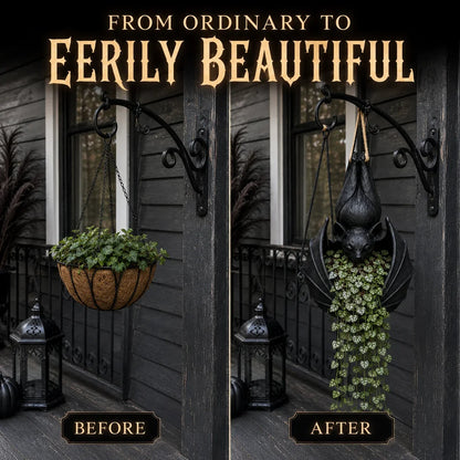 🦇 Upside‑Down Hanging Bat Planter
