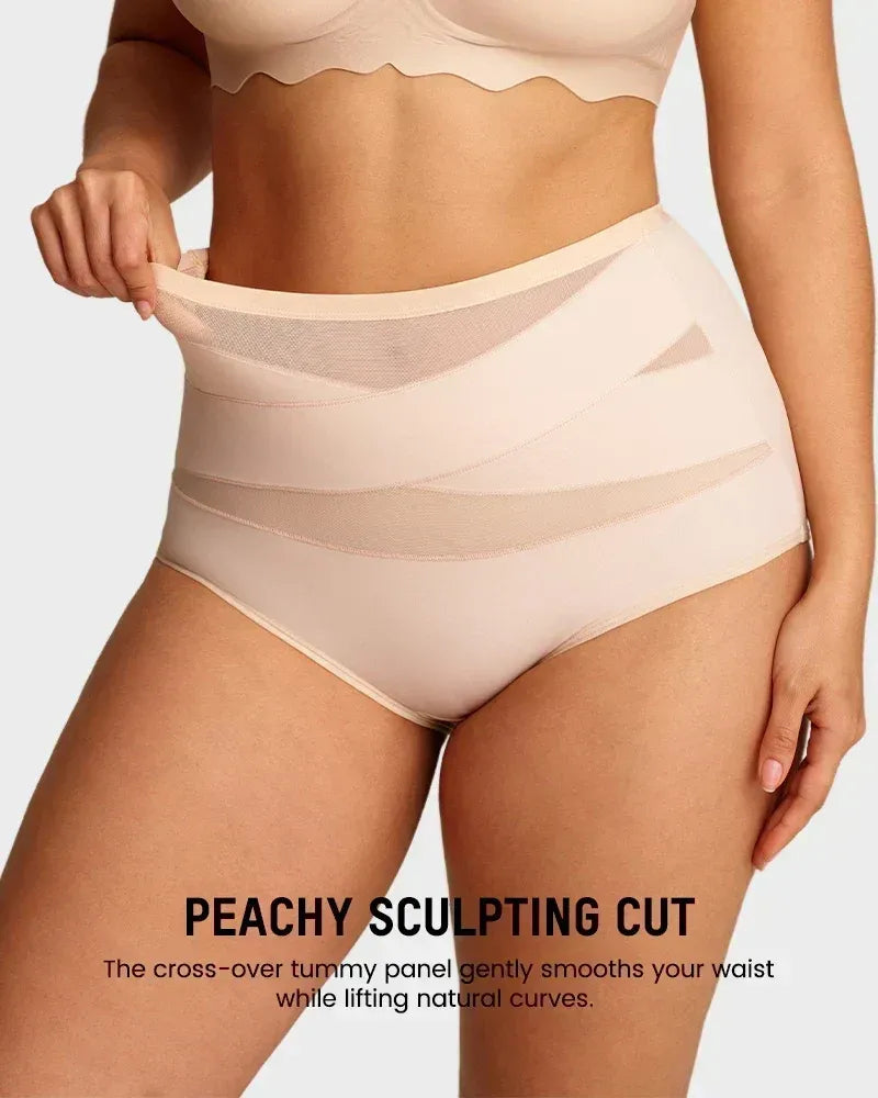💟Plus-Size High-Waist Cross Tummy Control Panties🩲