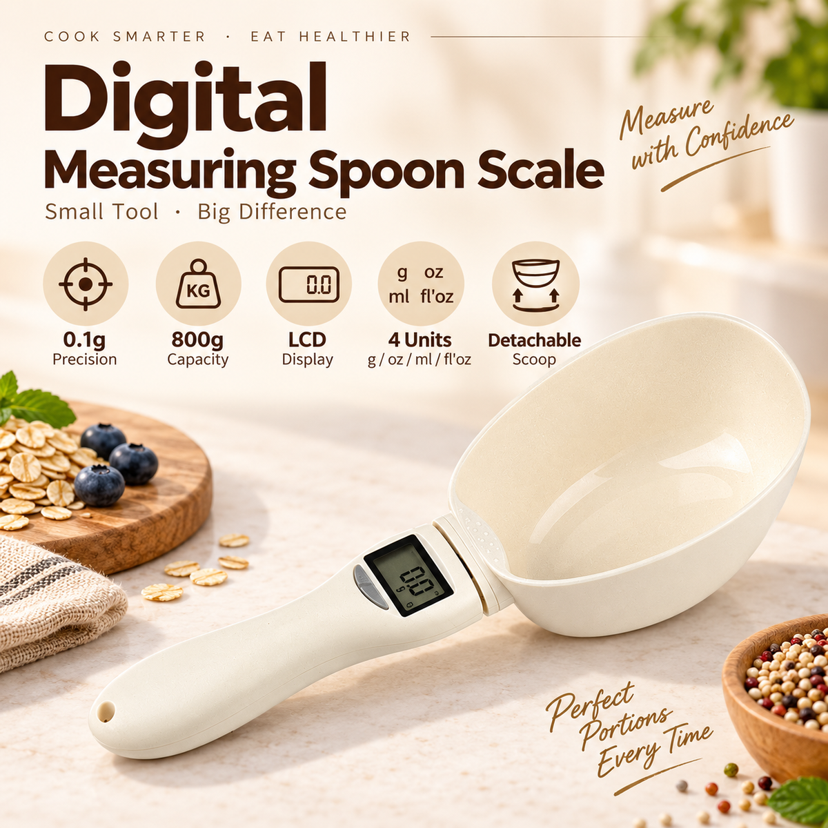 🥣 Hand‐Held Food Weighing Spoon
