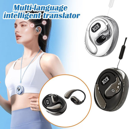 MS190 AI Translation Earbuds | 156 Languages Real-Time | Bluetooth 5.3 Wireless Earphones