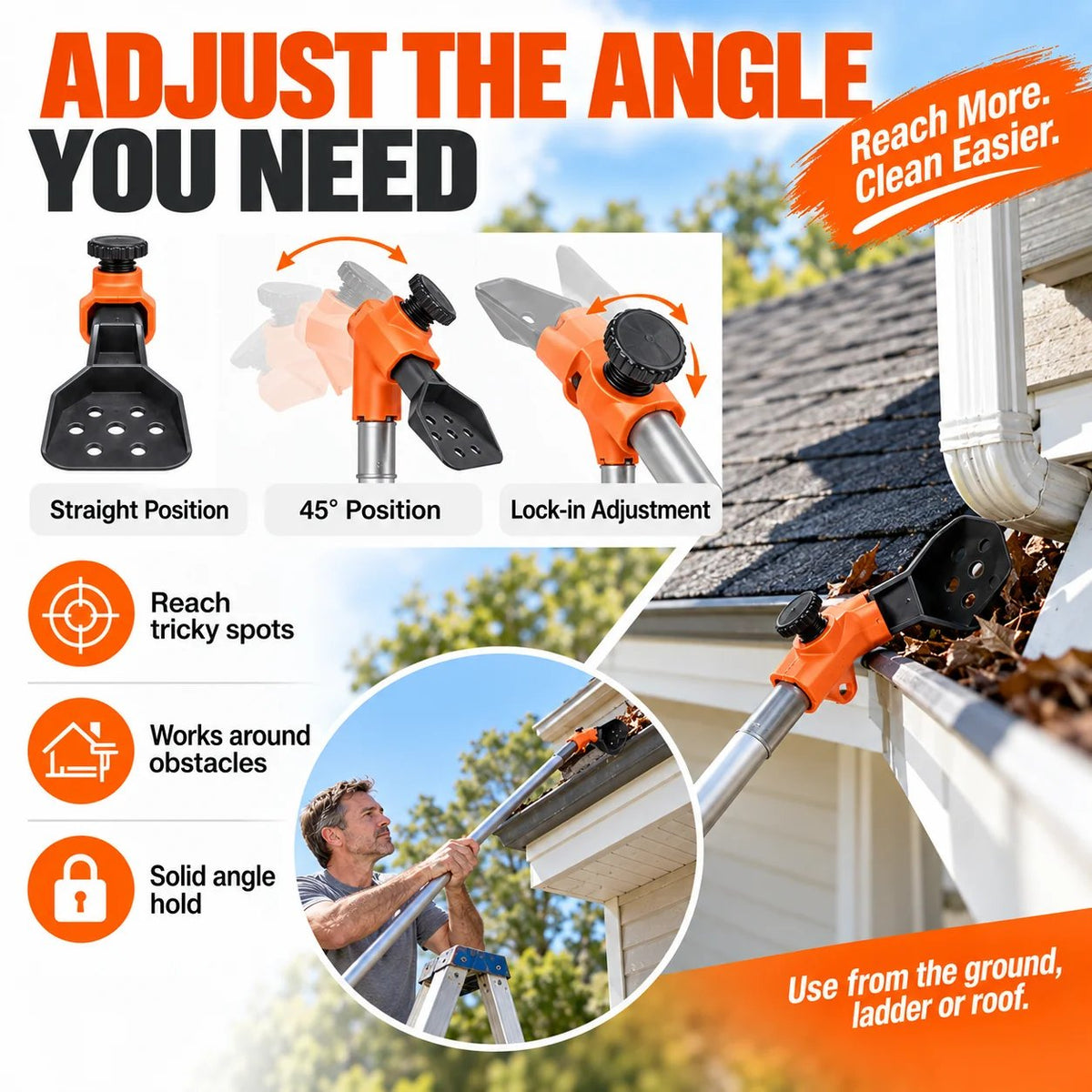 Multi-Functional Gutter Cleaner Tool