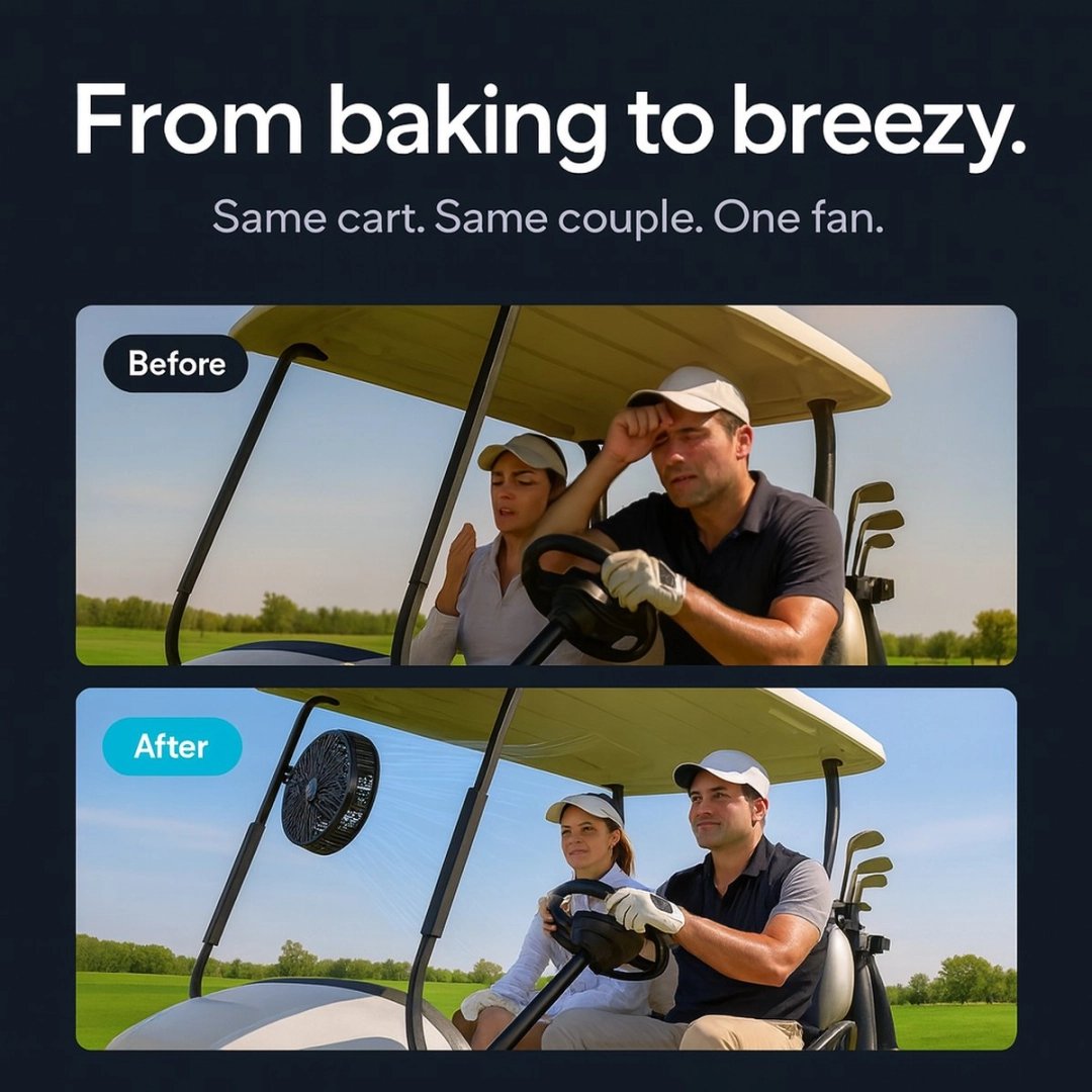 Magnetic Golf Cart Fan