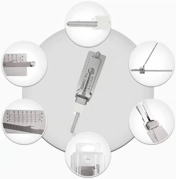🔑2-in-1 Professional Locksmith Tool for Double Track Door Locks, Precision Lock Maintenance & Repair