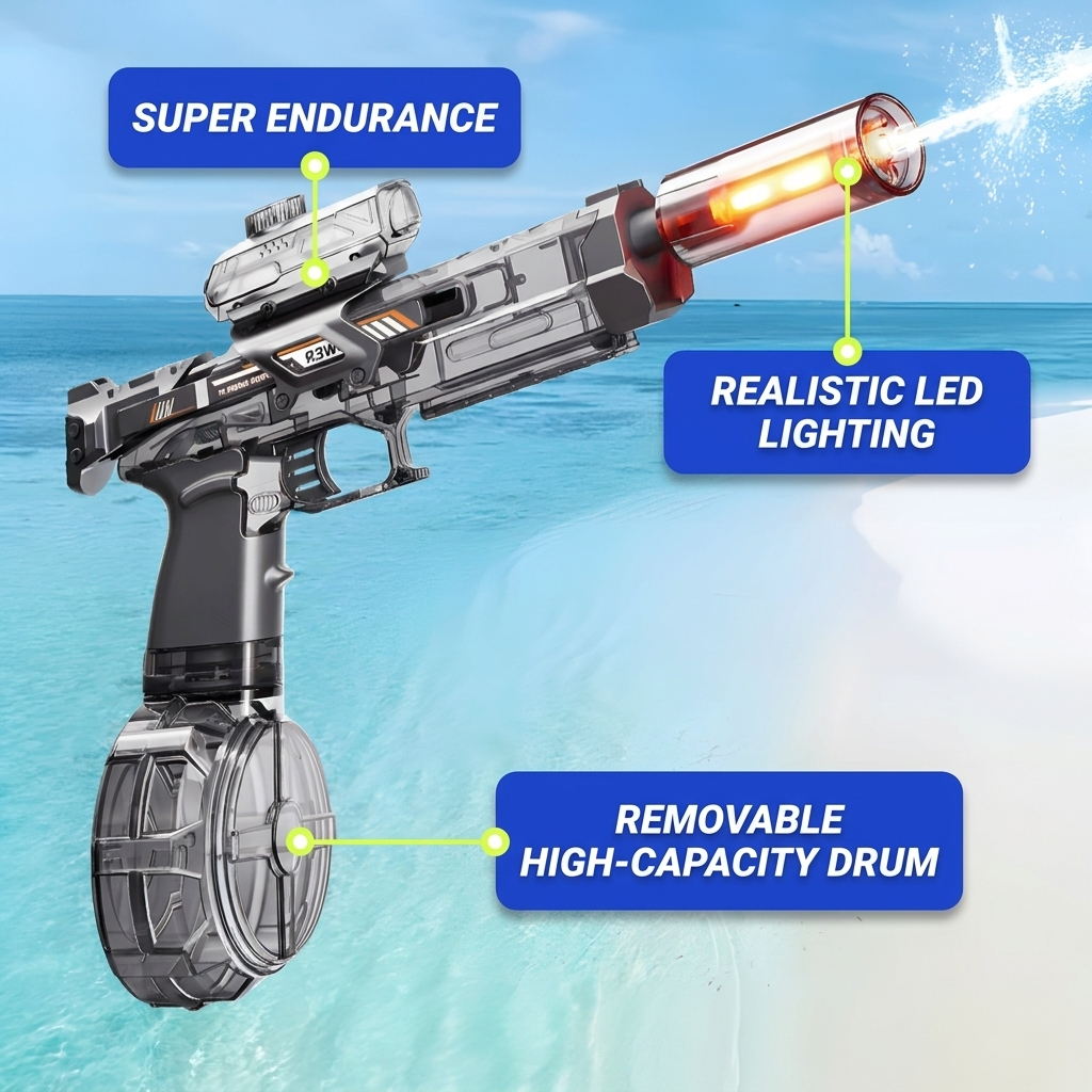 LED Water Gun | Automatic Electric Blaster With Light Effects