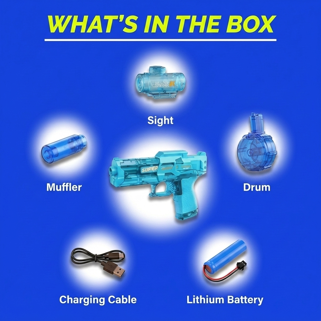 LED Water Gun | Automatic Electric Blaster With Light Effects