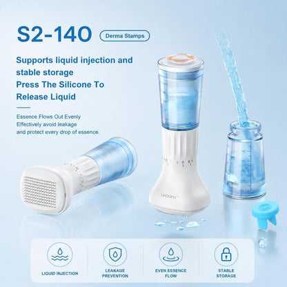 Hydra Derma Stamp™ Adjustable 0.25mm • 140-Pin • Built-In Serum Applicator