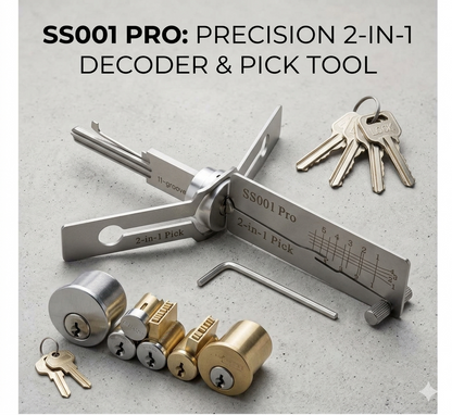 🔑2-in-1 Professional Locksmith Tool for Double Track Door Locks, Precision Lock Maintenance & Repair