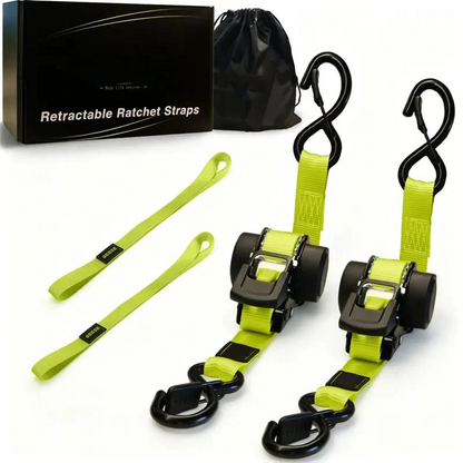 Car Tie Downs with Ratchets 1"x 11 ft-1500 LB Break Strength Cargo Straps for Moving Appliances, Lawn Equipment, Motorcycle