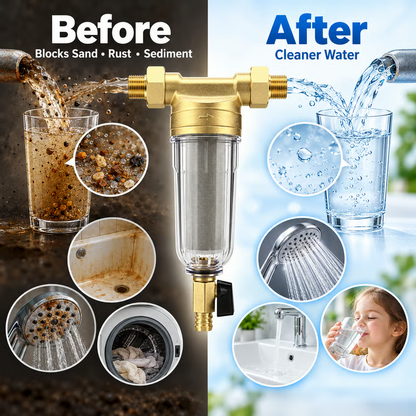 Whole House Water Pre-Filter, 40 Micron Stainless Steel Mesh | Protect your home plumbing & water appliances